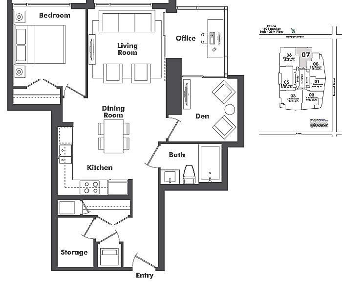 2007 1028 BARCLAY STREET, Vancouver, BC Floor Plan