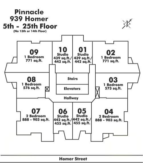 801 939 HOMER STREET, Vancouver, BC Floor Plate