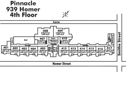 402 939 HOMER STREET, Vancouver, BC Floor Plate