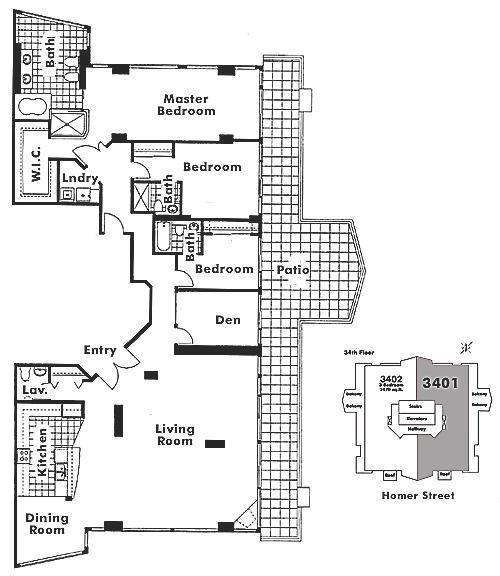 3401 939 HOMER STREET, Vancouver, BC Floor Plan