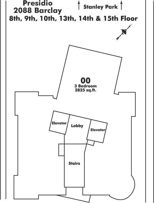 900 2088 BARCLAY STREET, Vancouver, BC Floor Plate