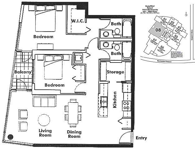 2208 1033 MARINASIDE CRESCENT, Vancouver, BC Floor Plan