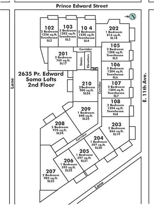 209 2635 PRINCE EDWARD STREET, Vancouver, BC Floor Plate
