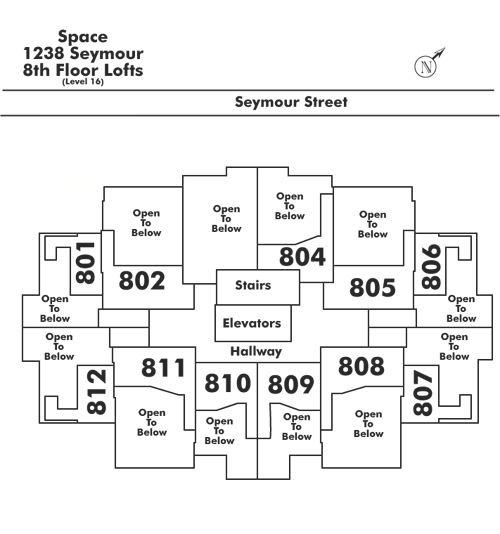 808 1238 SEYMOUR STREET, Vancouver, BC Floor Plate
