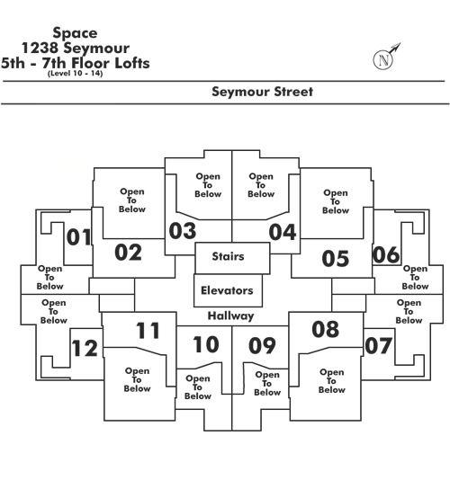608 1238 SEYMOUR STREET, Vancouver, BC Floor Plate