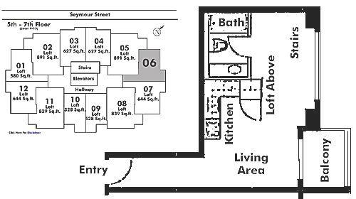 706 1238 SEYMOUR STREET, Vancouver, BC Floor Plan