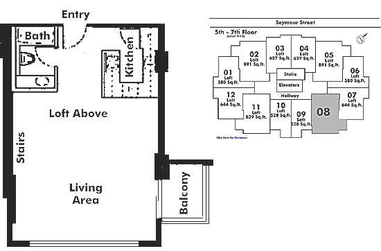 608 1238 SEYMOUR STREET, Vancouver, BC Floor Plan