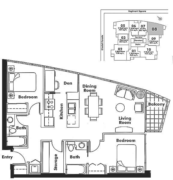 508 668 CITADEL PARADE, Vancouver, BC Floor Plan