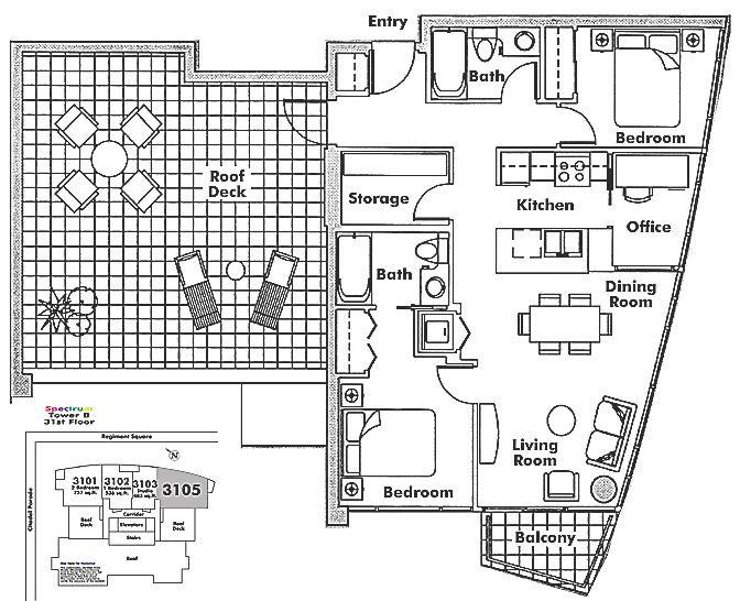 3105 668 CITADEL PARADE, Vancouver, BC Floor Plan