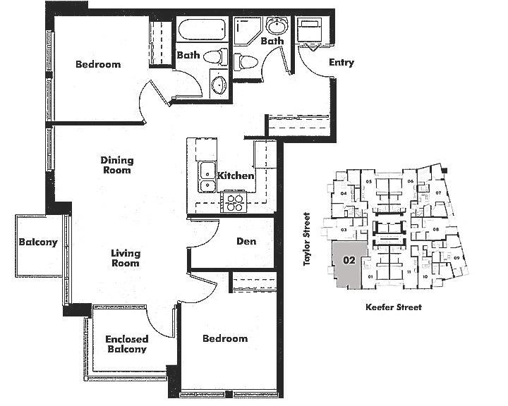 802 550 TAYLOR STREET, Vancouver, BC Floor Plan