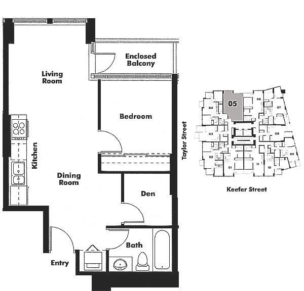 1905 550 TAYLOR STREET, Vancouver, BC Floor Plan