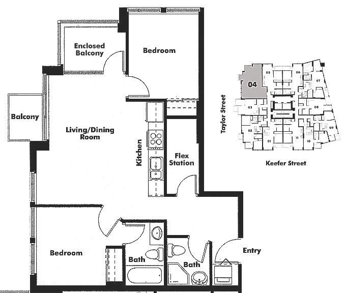 1804 550 TAYLOR STREET, Vancouver, BC Floor Plan