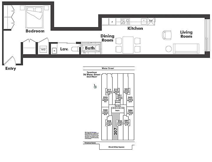 207 36 WATER STREET, Vancouver, BC Floor Plan