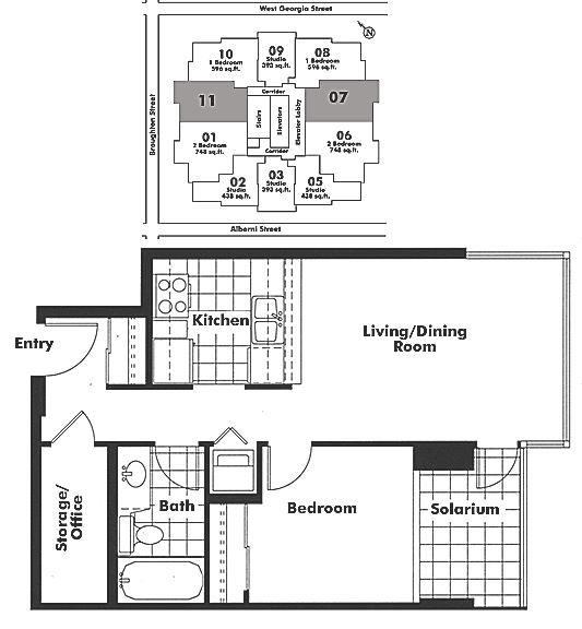 1211 1367 ALBERNI STREET, Vancouver, BC Floor Plan