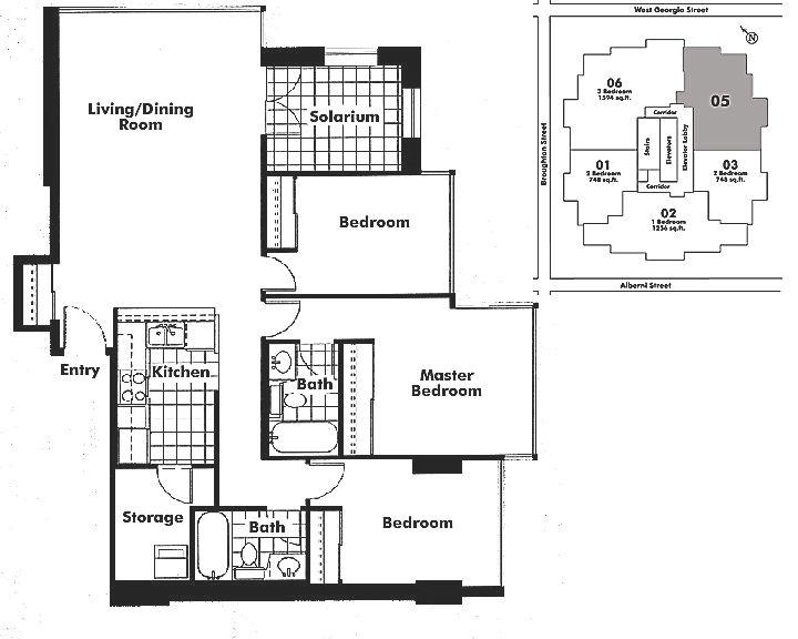 2605 1331 ALBERNI STREET, Vancouver, BC Floor Plan
