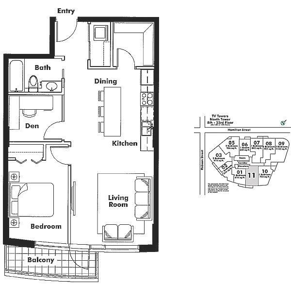 2011 788 HAMILTON STREET, Vancouver, BC Floor Plan