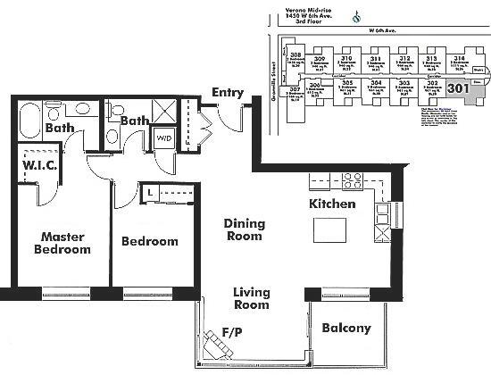 301 1483 W 7TH AVENUE, Vancouver, BC Floor Plan