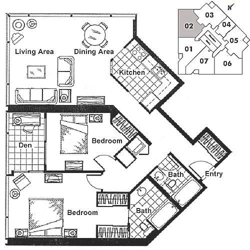 2302 1050 BURRARD STREET, Vancouver, BC Floor Plan