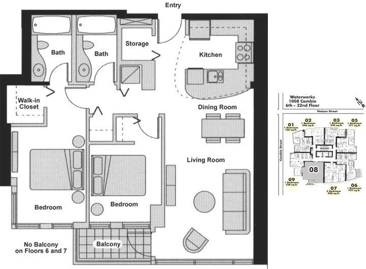 3008 1008 CAMBIE STREET, Vancouver, BC Floor Plan
