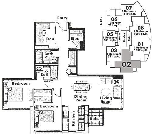 1802 1408 STRATHMORE MEWS, Vancouver, BC Floor Plan