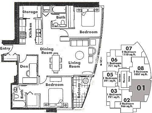 2201 1408 STRATHMORE MEWS, Vancouver, BC Floor Plan