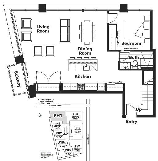 PH1 108 W CORDOVA STREET, Vancouver, BC Floor Plan