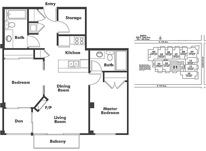 201 298 E 11TH AVENUE, Vancouver, BC Floor Plan