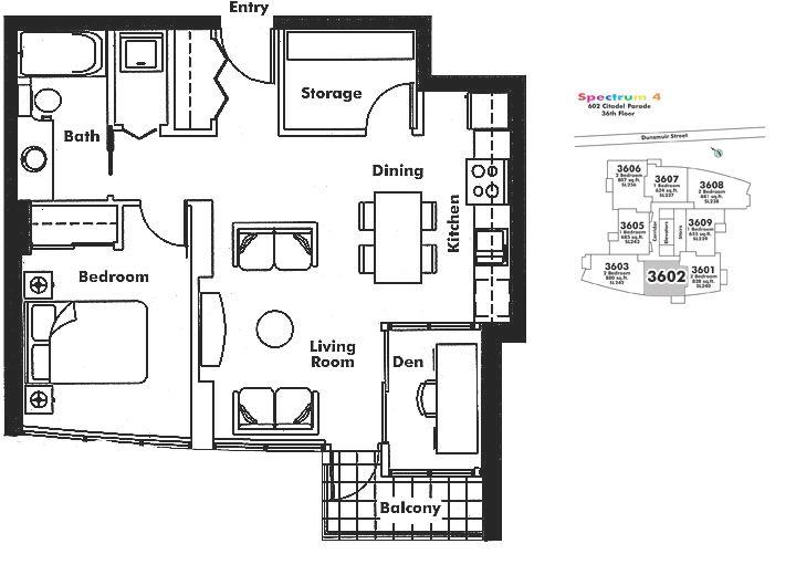 3602 602 CITADEL PARADE, Vancouver, BC Floor Plan
