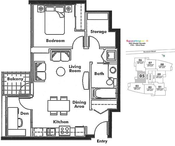 905 602 CITADEL PARADE, Vancouver, BC Floor Plan