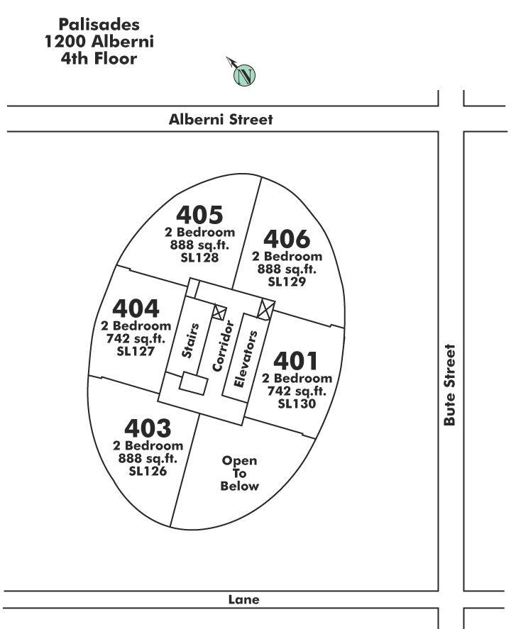 403 1288 ALBERNI STREET, Vancouver, BC Floor Plate