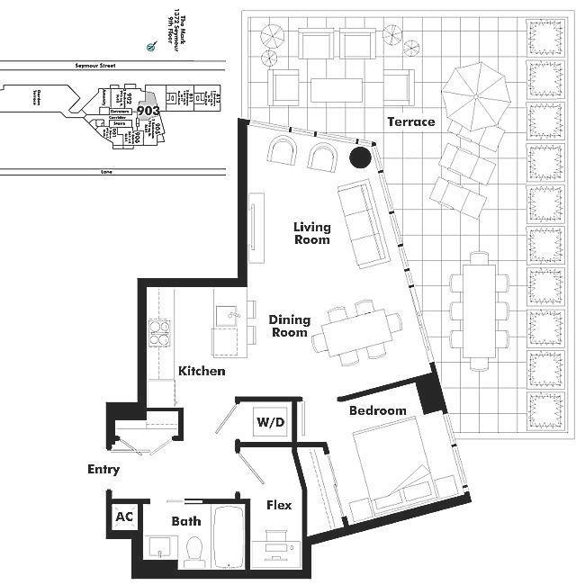 903 1372 SEYMOUR STREET, Vancouver, BC Floor Plan