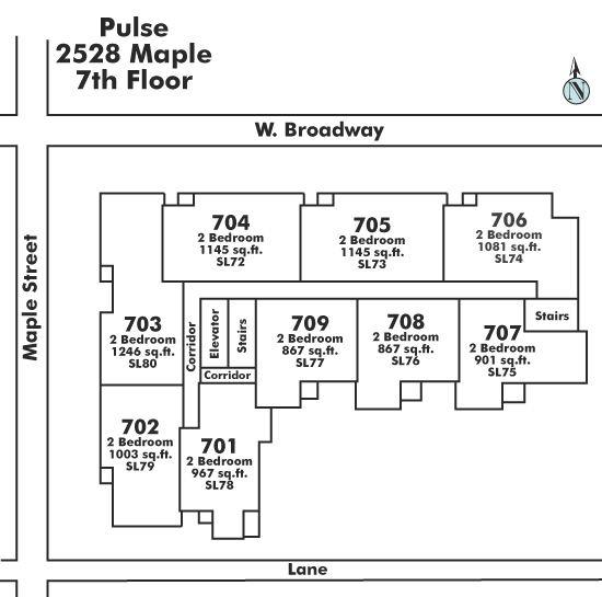 709 2528 MAPLE STREET, Vancouver, BC Floor Plate