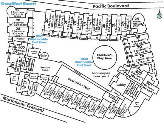 202 1033 MARINASIDE CRESCENT, Vancouver, BC Floor Plate