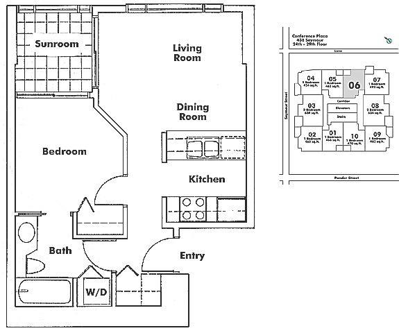 2706 438 SEYMOUR STREET, Vancouver, BC Floor Plan