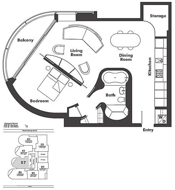 1507 838 W HASTINGS STREET, Vancouver, BC Floor Plan