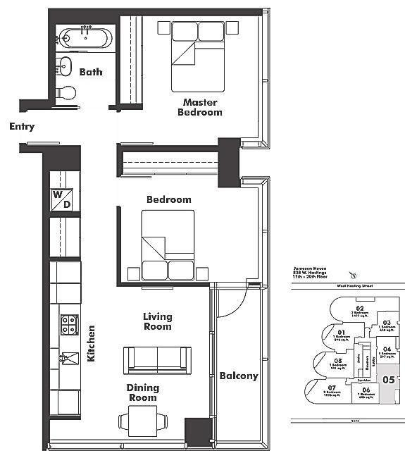 2005 838 W HASTINGS STREET, Vancouver, BC Floor Plan