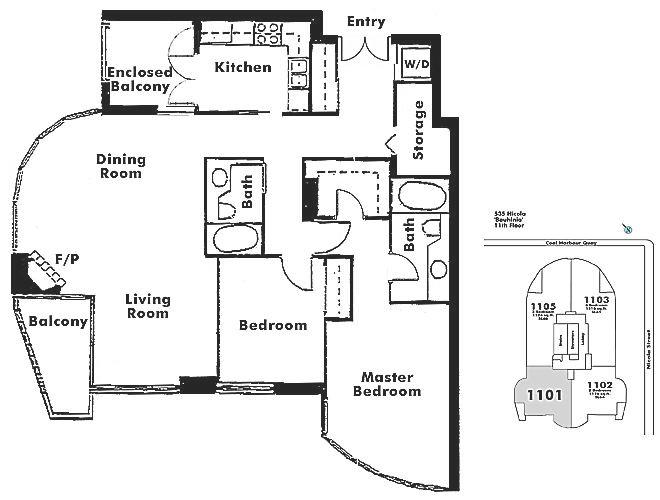 1101 535 NICOLA STREET, Vancouver, BC Floor Plan