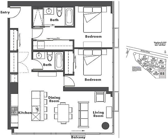 305 128 W CORDOVA STREET, Vancouver, BC Floor Plan