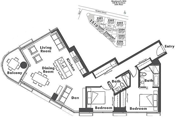 2510 128 W CORDOVA STREET, Vancouver, BC Floor Plan