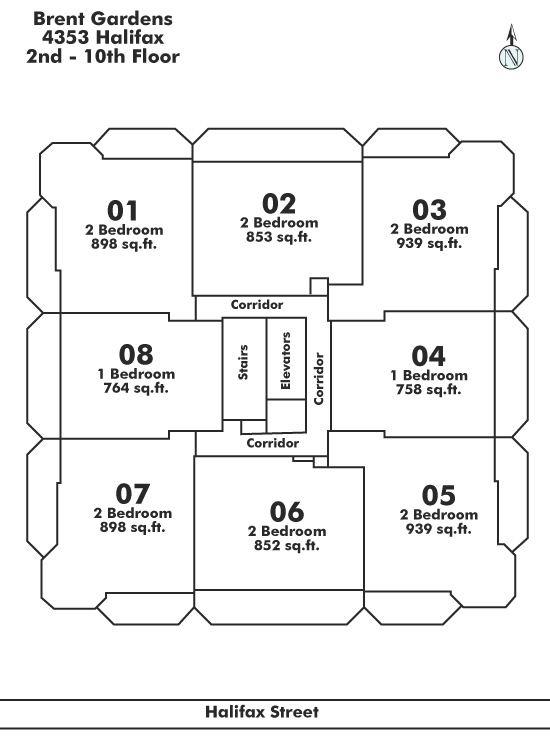 320 4373 HALIFAX STREET, Burnaby, BC Floor Plate