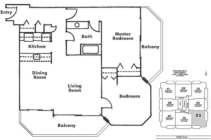 1705 4353 HALIFAX STREET, Burnaby, BC Floor Plan