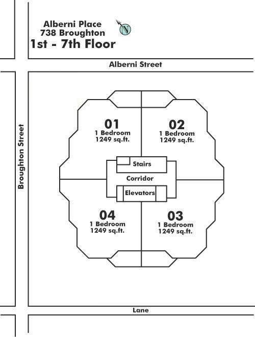 203 738 BROUGHTON STREET, Vancouver, BC Floor Plate
