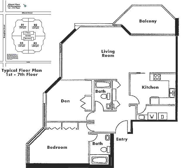 203 738 BROUGHTON STREET, Vancouver, BC Floor Plan