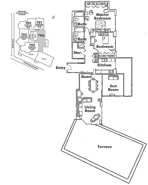 706 289 DRAKE STREET, Vancouver, BC Floor Plan