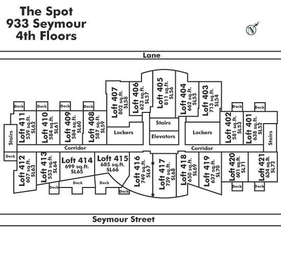 411 933 SEYMOUR STREET, Vancouver, BC Floor Plate