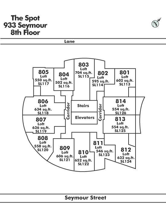 811 933 SEYMOUR STREET, Vancouver, BC Floor Plate
