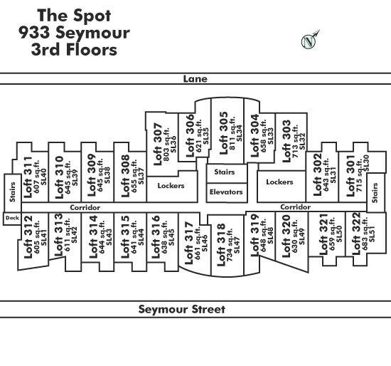 318 933 SEYMOUR STREET, Vancouver, BC Floor Plate