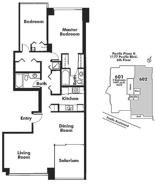 602 283 DAVIE STREET, Vancouver, BC Floor Plan