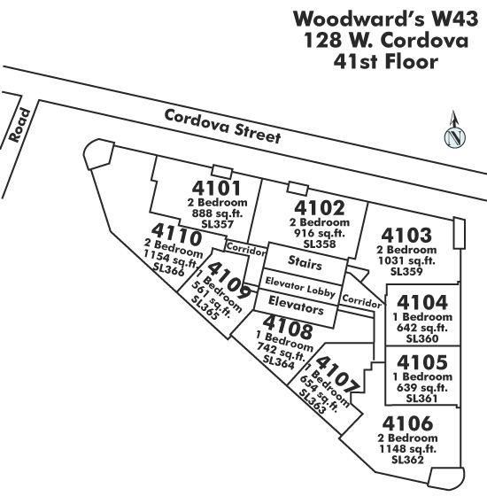 4108 128 W CORDOVA STREET, Vancouver, BC Floor Plate