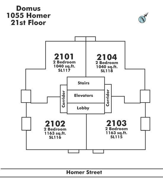 2101 1055 HOMER STREET, Vancouver, BC Floor Plate